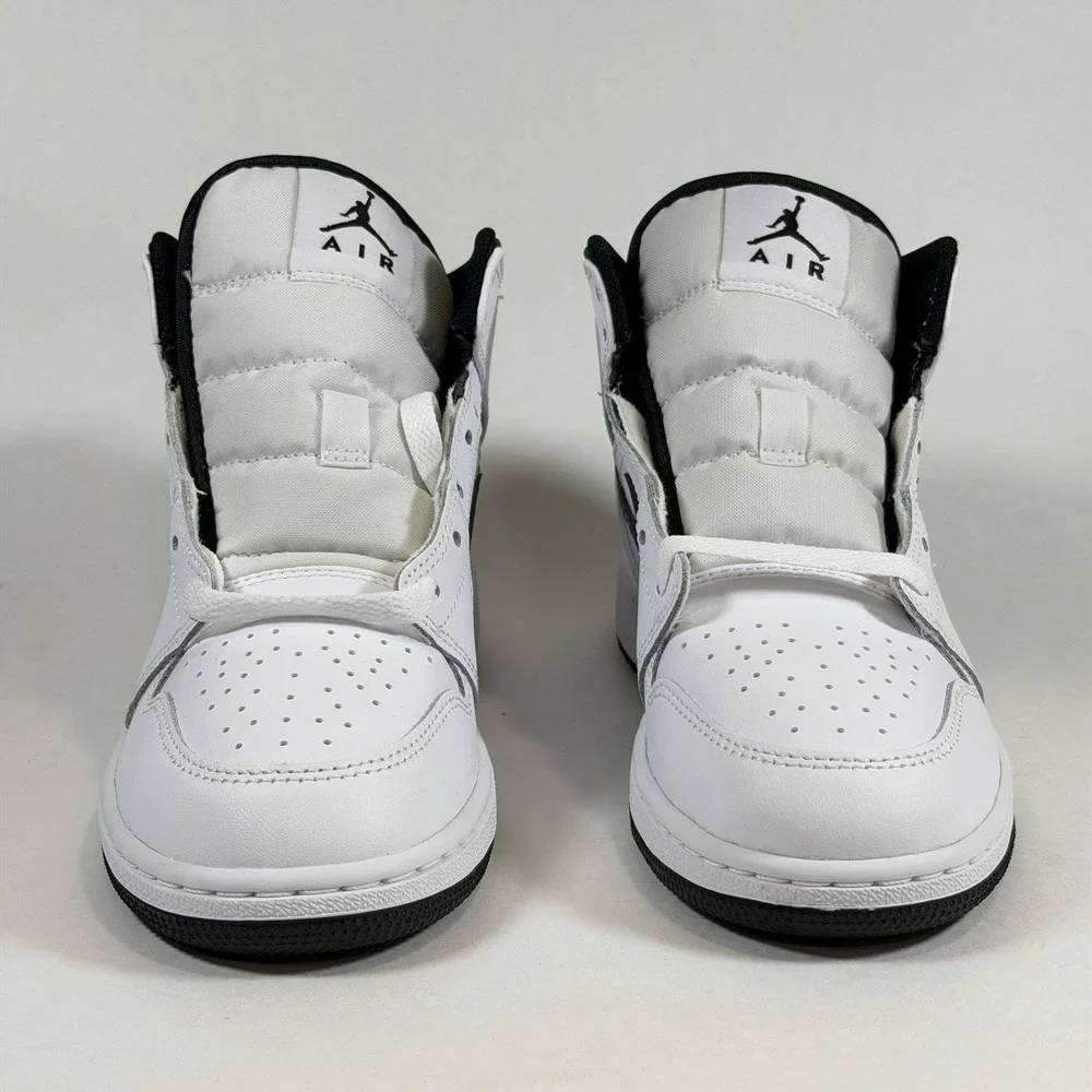 Nike Size-5 Y Kids Air Jordan 1 Mid GS Retro‎ Reverse Panda White Black